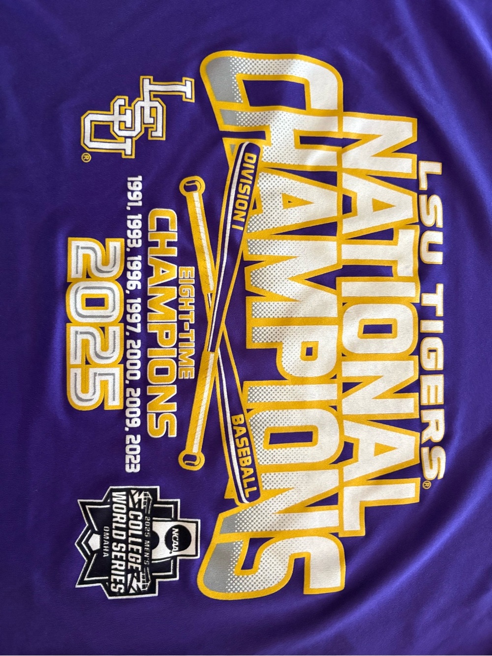 LSU National Championship 2025 Baseball Tee